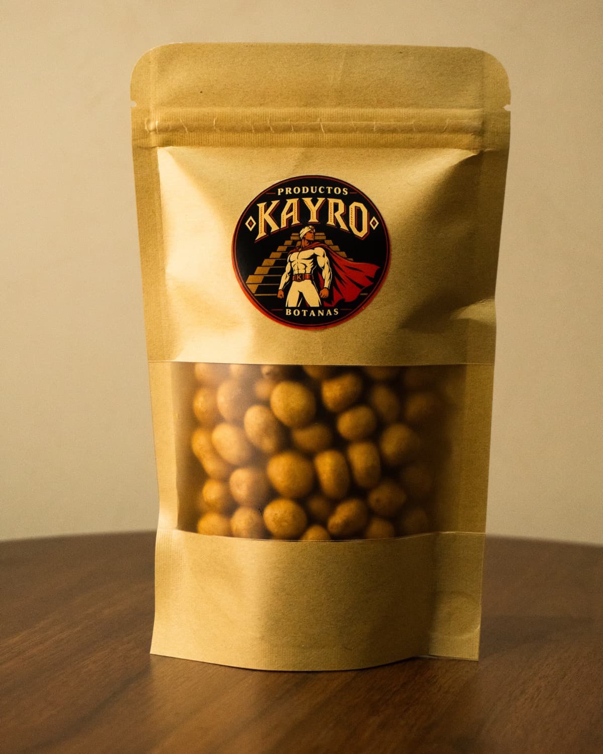 Cacahuate japonés de Productos Kairo, en su bolsa de presentación