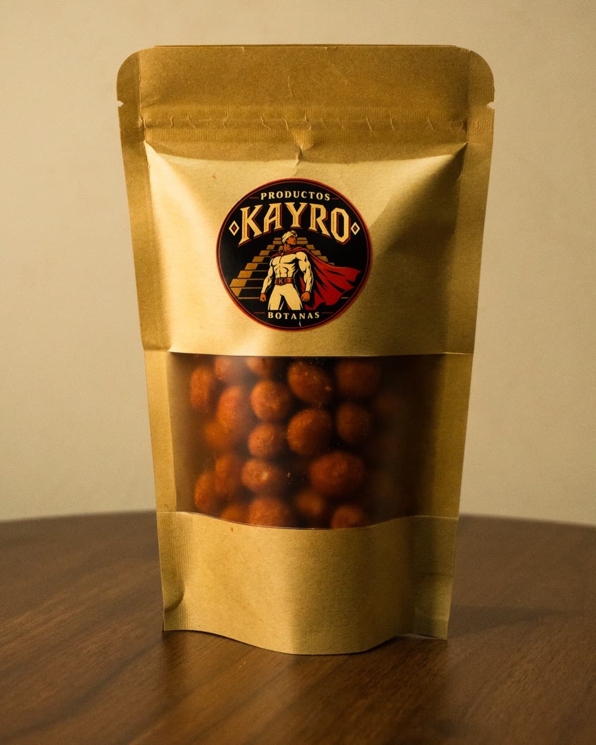 Hot nuts queso de Productos Kairo, en su bolsa de presentación