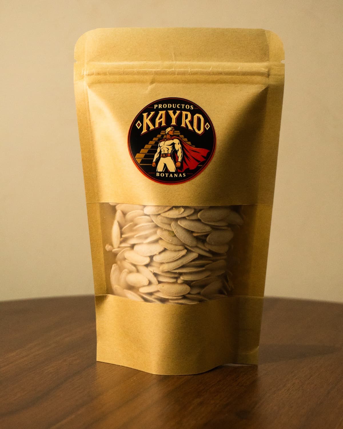 Semilla turca de Productos Kairo, en su bolsa de presentación